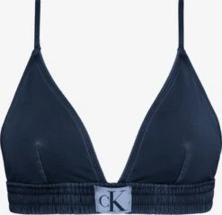 Calvin Klein Swimwear Hauts De Bikinis Triangles Triangle Hauts De Bikini Femme Bleu Fumé