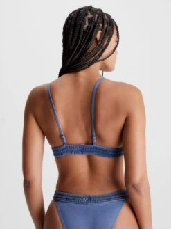 Calvin Klein Swimwear Hauts De Bikinis Triangles Triangle Hauts De Bikini Femme Bleu Fumé -Lumiere de Bikini Boutique 053b4deca00e81aa96e2d44a89245d5b