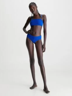 Calvin Klein Swimwear Hauts De Bikinis Bandeaux Bandeau Hauts De Bikini Core Archive Femme Bleu Cobalt -Lumiere de Bikini Boutique 06c9f92adc2110db9dd258c73c8185de