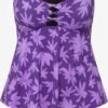 Ulla Popken Tankinis Bustier Tankini Femme Bleu Violet -Lumiere de Bikini Boutique 07c0d2380ed30edf4925456b341182cf