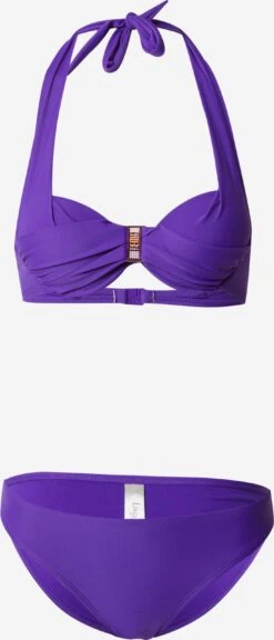 LingaDore Bikinis à Armatures Soutien-gorge Invisible Bikini Femme Violet