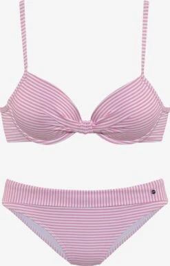 S.Oliver Bikinis à Armatures Push-up Bikini Femme Rose Clair / Blanc