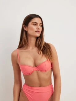 NA-KD Hauts De Bikinis Avec Armatures Soutien-gorge Invisible Hauts De Bikini Femme Corail