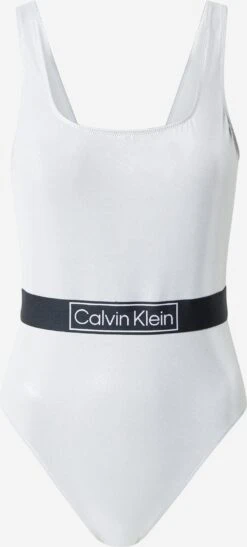 Calvin Klein Swimwear Maillots De Bain Une Pièce Bustier Maillot De Bain Femme Gris Clair