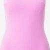Calvin Klein Swimwear Maillots De Bain Une Pièce Bustier Maillot De Bain Femme Rose Clair -Lumiere de Bikini Boutique 153d89d02b2a447d33ec54caf02cc0fa