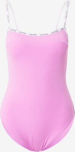 Calvin Klein Swimwear Maillots De Bain Une Pièce Bustier Maillot De Bain Femme Rose Clair