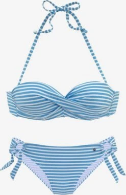 S.Oliver Bikinis à Armatures Bandeau Bikini Femme Bleu