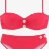 Bikinis à Armatures Balconnet Bikini Femme Rouge