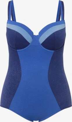 Ulla Popken Maillots De Bain Une Pièce Maillot De Bain Modelant Femme Bleu / Bleu Marine / Bleu Clair