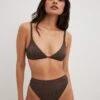 NA-KD Hauts De Bikinis Triangles Triangle Hauts De Bikini Femme Marron