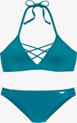 VENICE BEACH Grands Bonnets Triangle Bikini Femme Bleu