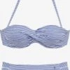 S.Oliver Bikinis Bandeaux Bandeau Bikini Femme Bleu Cobalt / Blanc -Lumiere de Bikini Boutique 1b9ef1653efecce36a0db6ca017c1690