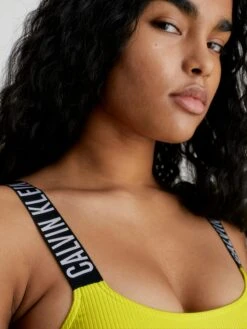 Calvin Klein Swimwear Hauts De Bikinis Avec Armatures Bustier Hauts De Bikini Intense Power Femme Citron Vert -Lumiere de Bikini Boutique 1c3c751f1960952800d7a91dafe82dbe