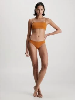 Calvin Klein Swimwear Hauts De Bikinis Bandeaux Bandeau Hauts De Bikini Femme Orange -Lumiere de Bikini Boutique 1daa7c40bb624d843277ac4cd361c2b9