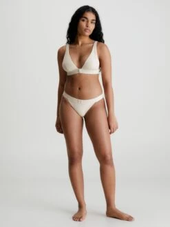 Calvin Klein Swimwear Hauts De Bikinis Triangles Triangle Hauts De Bikini Femme Blanc Naturel -Lumiere de Bikini Boutique 251ad62590f517a2bbf7663a675fb1ee
