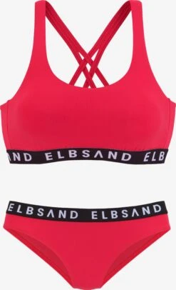 Elbsand Bikinis Bustiers Bustier Bikini Femme Rouge