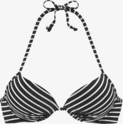 S.Oliver Hauts De Bikinis Push-up Push-up Hauts De Bikini Femme Noir / Blanc