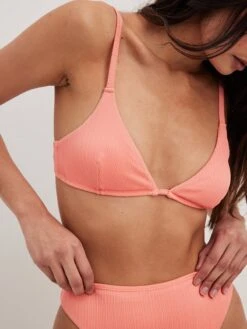 NA-KD Hauts De Bikinis Triangles Triangle Hauts De Bikini Femme Rose Pastel