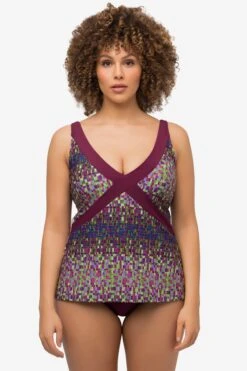 Ulla Popken Tankinis Bustier Tankini Femme Lie De Vin -Lumiere de Bikini Boutique 2a9f78b0dc7ba362f2bad27e42658f76