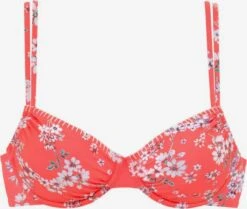 Sunseeker Hauts De Bikinis Avec Armatures Soutien-gorge Invisible Hauts De Bikini Ditsy Femme Rouge Orangé