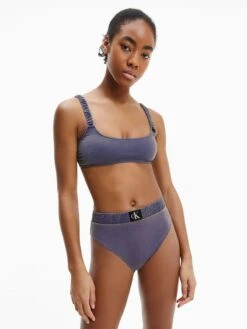 Calvin Klein Swimwear Hauts De Bikinis Bustiers Bustier Hauts De Bikini Femme Indigo -Lumiere de Bikini Boutique 2f74855e5990f65725658849d6701556