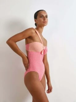 Scalpers Maillots De Bain Une Pièce Maillot De Bain Vichy Femme Orange Clair / Rose Foncé -Lumiere de Bikini Boutique 2ffd0c4486d98e204c29eaab02d55667