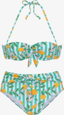 Buffalo Bikinis à Armatures Bandeau Bikini Femme Menthe / Jade