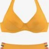 Bikinis à Armatures Soutien-gorge Invisible Bikini Femme Jaune