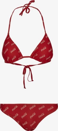 Grands Bonnets Triangle Bikini Coca Cola Femme Rouge