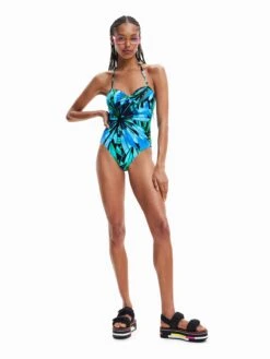 Desigual Maillots De Bain Une Pièce Bustier Maillot De Bain Rainforest Femme Bleu Marine / Bleu Clair -Lumiere de Bikini Boutique 399399aa6cbdfbf0de32fcc09bc011a2