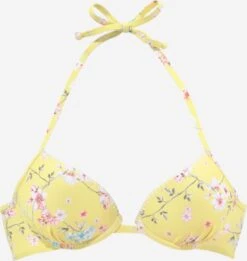 Sunseeker Hauts De Bikinis Push-up Push-up Hauts De Bikini Ditsy Femme Jaune