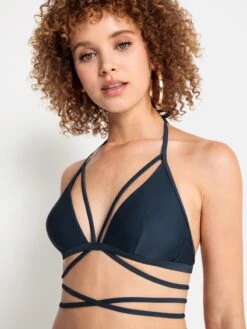 Hauts De Bikinis Triangles Triangle Hauts De Bikini Gina Femme Bleu Nuit -Lumiere de Bikini Boutique 4124af1c1b73f338778774e66c7b0933