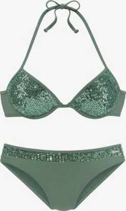 Bruno Banani Bikinis à Armatures Push-up Bikini Femme émeraude