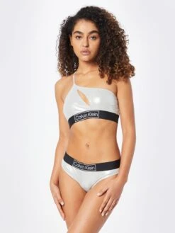 Calvin Klein Swimwear Bas De Bikinis Bas De Bikini Femme Gris Clair -Lumiere de Bikini Boutique 455a7030820ecd9606183308d21bda6c