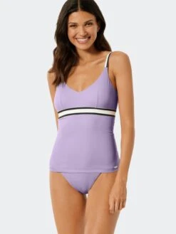 Schiesser Tankinis Triangle Tankini Aqua Californian Dream Femme Lilas -Lumiere de Bikini Boutique 467d1d5ea17009a824e360a9c8abce66