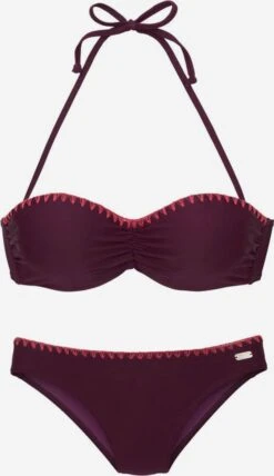 Buffalo Bikinis Bandeaux Bandeau Bikini Femme Aubergine