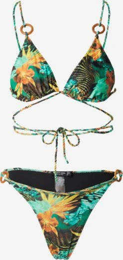 NASTY GAL Grands Bonnets Triangle Bikini Femme Vert