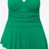 Ulla Popken Tankinis Bustier Tankini Femme Vert -Lumiere de Bikini Boutique 4f22a89c0db7738aade450d589f962f4