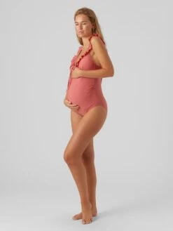 Mamalicious Maillots De Bain Une Pièce Triangle Maillot De Bain Darina Femme Rose Foncé -Lumiere de Bikini Boutique 4ffa93fe3bdd02af92f9753eb32fbbe8