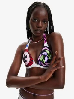 Desigual Hauts De Bikinis Triangles Triangle Hauts De Bikini Lacroix Femme Blanc -Lumiere de Bikini Boutique 5489801501948aab15d74111949770e7