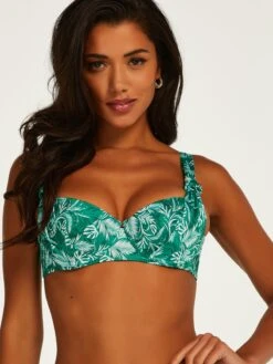 Hunkemöller Hauts De Bikinis Avec Armatures Balconnet Hauts De Bikini Bermuda Femme Vert -Lumiere de Bikini Boutique 579b9ce81055e12ea4a502caa62ef515