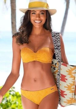 Buffalo Bikinis à Armatures Bandeau Bikini Femme Jaune