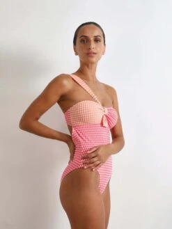 Scalpers Maillots De Bain Une Pièce Maillot De Bain Vichy Femme Orange Clair / Rose Foncé -Lumiere de Bikini Boutique 5aa19292d137f6394a8930d0bb23aac7