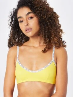 Calvin Klein Swimwear Hauts De Bikinis Bustiers Bustier Hauts De Bikini Femme Jaune -Lumiere de Bikini Boutique 5be3d339e67151cea317bdde8ffa4f52