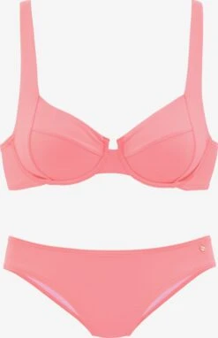 S.Oliver Bikinis à Armatures Soutien-gorge Invisible Bikini Femme Rose