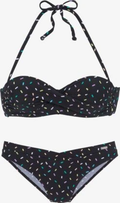 Buffalo Bikini Sets Balconnet Bikini Femme Noir