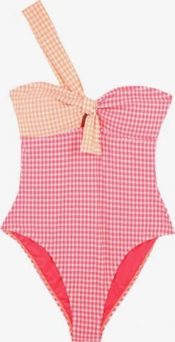 Scalpers Maillots De Bain Une Pièce Maillot De Bain Vichy Femme Orange Clair / Rose Foncé