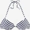VENICE BEACH Hauts De Bikinis Avec Armatures Push-up Hauts De Bikini Summer Femme Bleu Marine / Blanc -Lumiere de Bikini Boutique 63c40497e18bb329cfcd4988d2311b3f