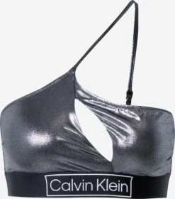 Calvin Klein Swimwear Hauts De Bikinis Bustiers Bustier Hauts De Bikini Femme Argent
