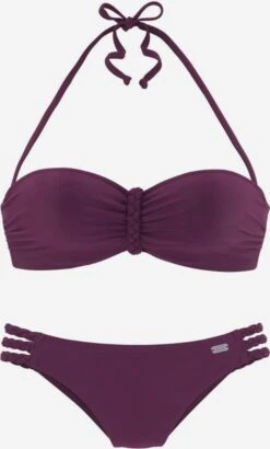 Buffalo Bikinis Bandeaux Bandeau Bikini Femme Bordeaux